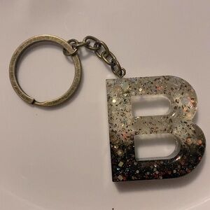 Resin Handmade Letter Keychain B